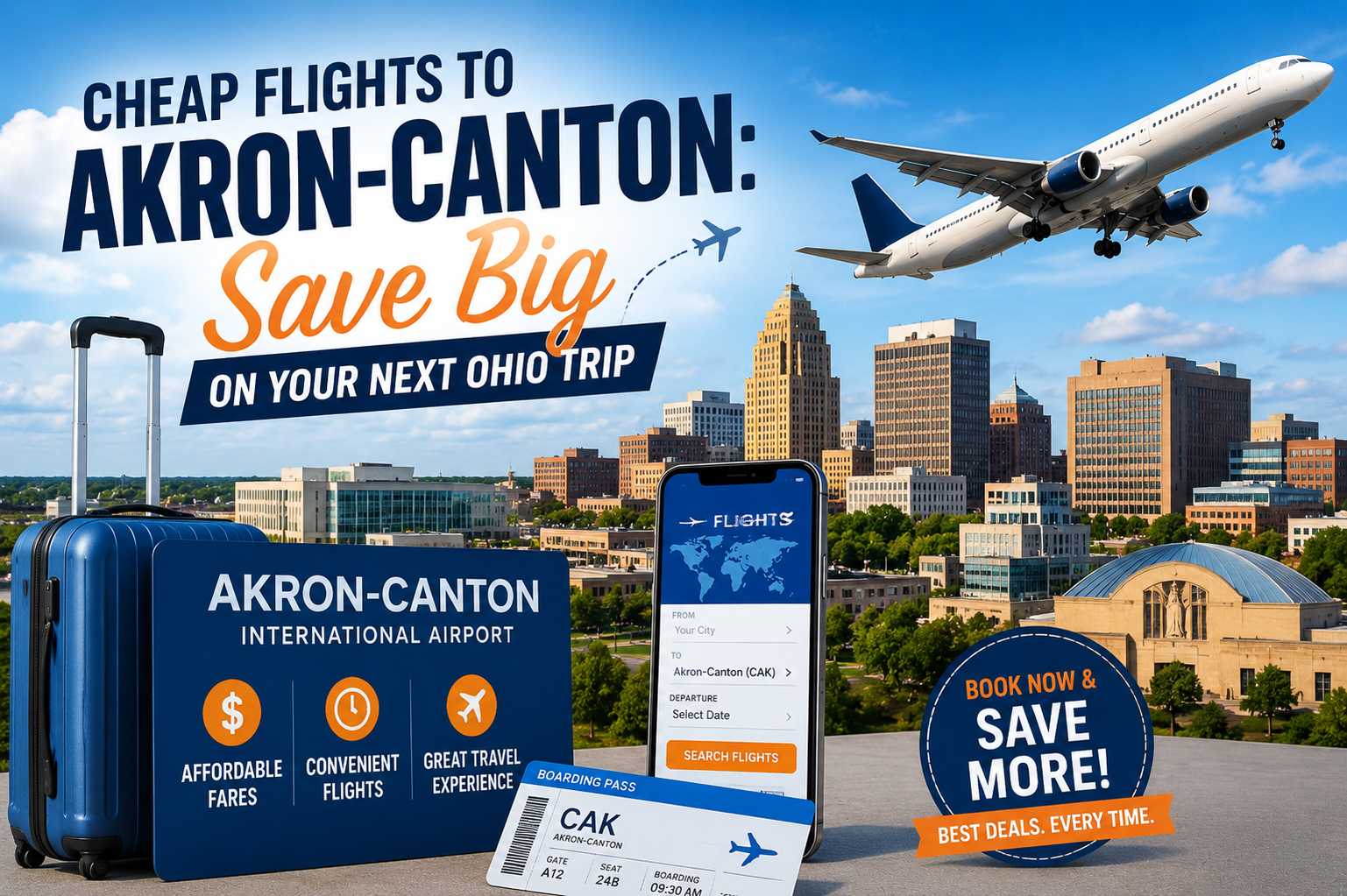 Cheap flights to Akron-Canton